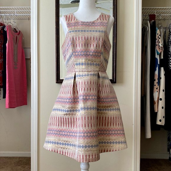 BCBGeneration Dresses & Skirts - BCBGeneration Multi-Colored Metalic Sundress (Sz. 8)